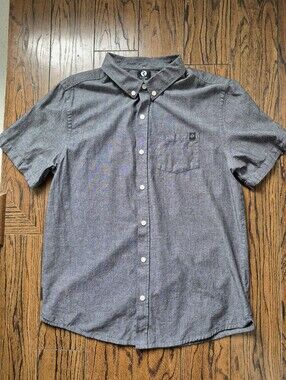 Ripzone L Shirt with Collar - Large Men's Button Up - T-Shirt - Gray